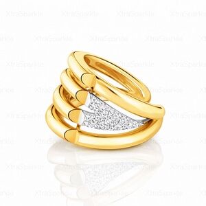 Gold and Silver Women's Ring Volt Ring Gift for Her